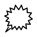 Right Anger Bubble SVG Icon